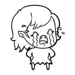 cartoon crying vampire girl