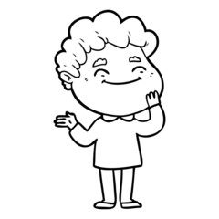 Fototapeta premium cartoon friendly man