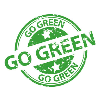 Rubber Stamp Seal - Go Green