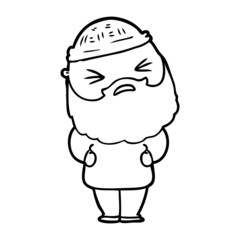 cartoon man with beard