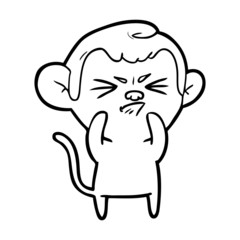 cartoon annoyed monkey