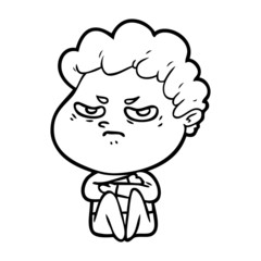 cartoon angry man