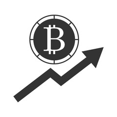 bitcoin icon goes up