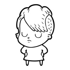 cartoon woman