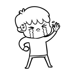 cartoon boy crying