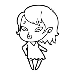 cute cartoon vampire girl