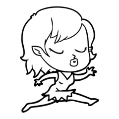 cute cartoon vampire girl