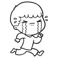 cartoon man crying