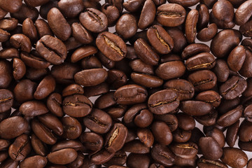Roasted coffee beans, can be used as a background