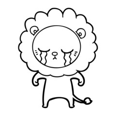 crying cartoon lion