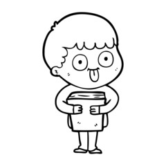 cartoon man staring