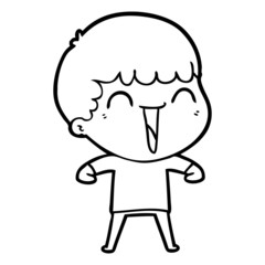 cartoon happy man
