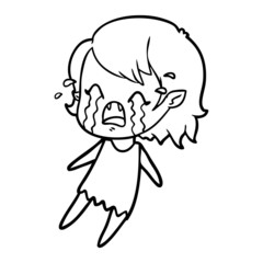 cartoon crying vampire girl