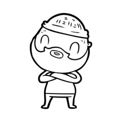 cartoon bearded man