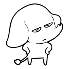 annoyed cartoon elephant