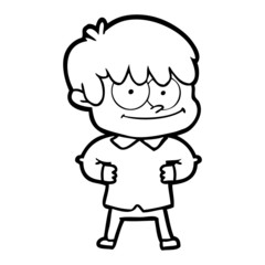 happy cartoon man