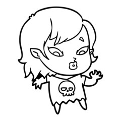 cute cartoon vampire girl