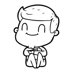 Obraz premium cartoon friendly man