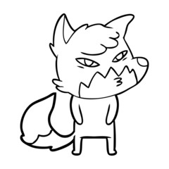 clever cartoon fox