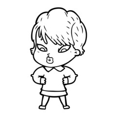 cartoon woman