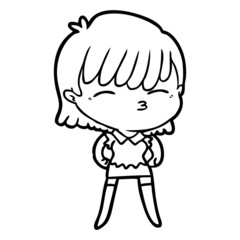 cartoon woman