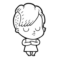 cartoon woman