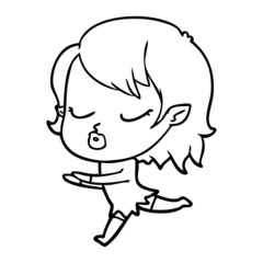cute cartoon vampire girl