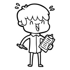 cartoon laughing boy