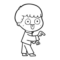 cartoon man staring