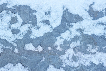 Bluestone Shale with Light Snow Cover Abstract Texture Closeup Texture