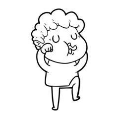 cartoon man singing