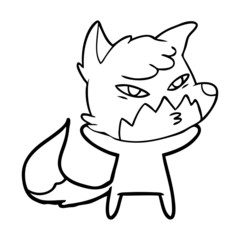 clever cartoon fox