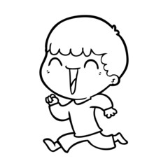 cartoon happy man