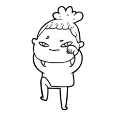cartoon woman