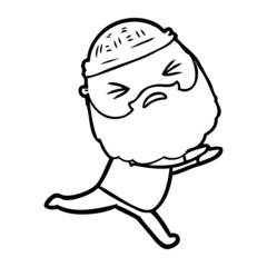 cartoon man with beard