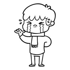 cartoon boy crying