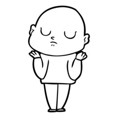 cartoon bald man