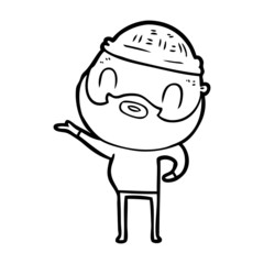 cartoon bearded man