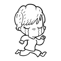 cartoon woman crying