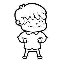 cartoon happy boy