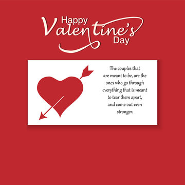 Happy Valentine's Day romantic greeting card, typography poster with modern calligraphy.