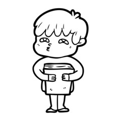 Obraz premium cartoon curious man