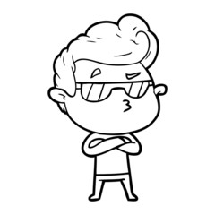 cartoon cool guy
