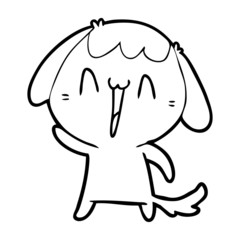 cartoon laughing dog