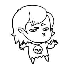 Obraz premium cartoon vampire girl