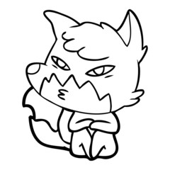 clever cartoon fox