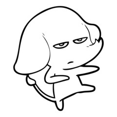 annoyed cartoon elephant