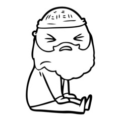 cartoon man with beard