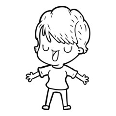 cartoon woman talking