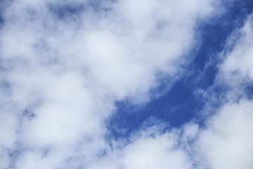 Blue sky with white clouds